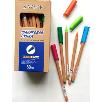 Ручка  KAZMIR шариковая0.7мм ЭКО KZ6161синяя (50шт/уп)